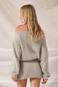 Promesa - Off Shoulder Shimmer Sweater Dress