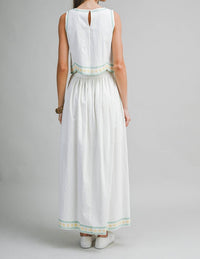 Le Cliche Palmette Embroidered Maxi Skirt in white - women's skirt - view 6