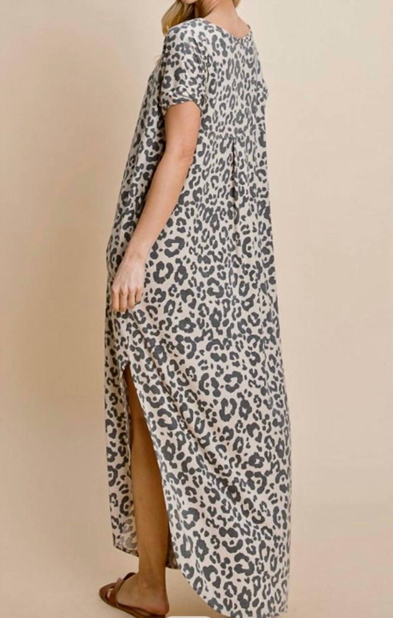 Vanilla Bay - Lazy Dayz Leopard Lounge Dress
