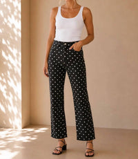 Just Black Denim - High Rise Tonal Crop Flare Pants