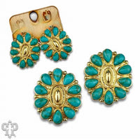Pink Panache - Women's Concho Post Earrings