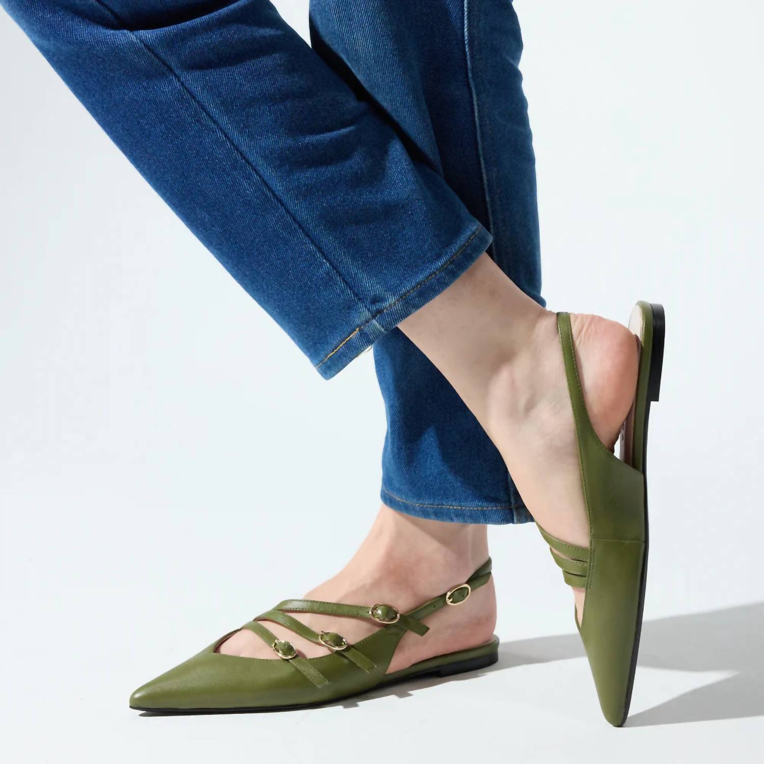 Yosi Samra - Women's Ava Slingback Flat Shoes