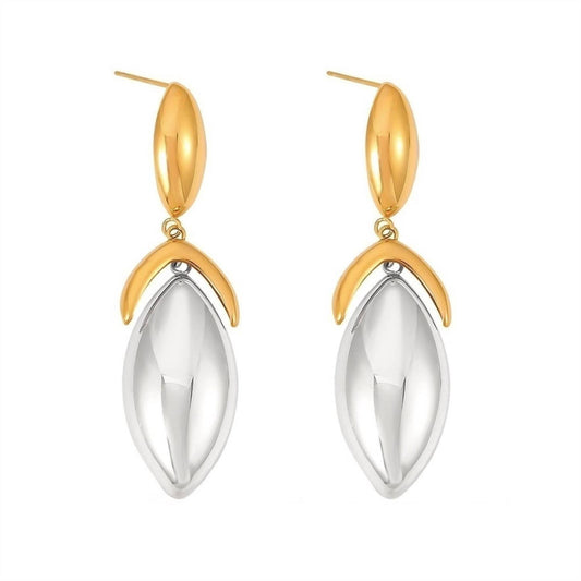 Sahira Jewelry Design - Women's Gal Two Tone Drop Earring