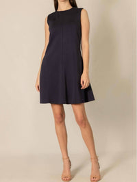 P.CILL Butter Modal Flared Mini Dress in navy - women's dress