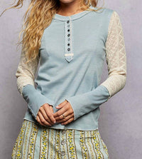 Pol - Cut And Sew Crew Neck Tee