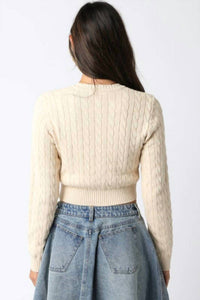 Olivaceous - Sara Button Knit Top