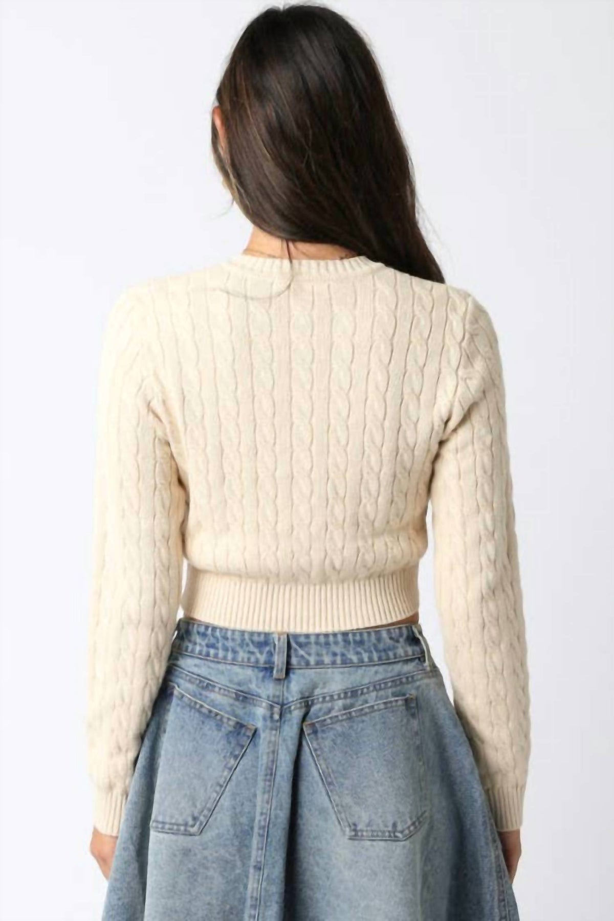 Olivaceous - Sara Button Knit Top