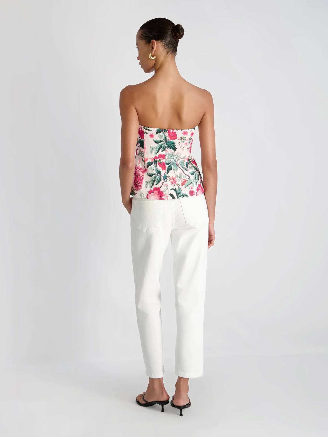 French Connection - York Satin Christa Fleur Strapless Top