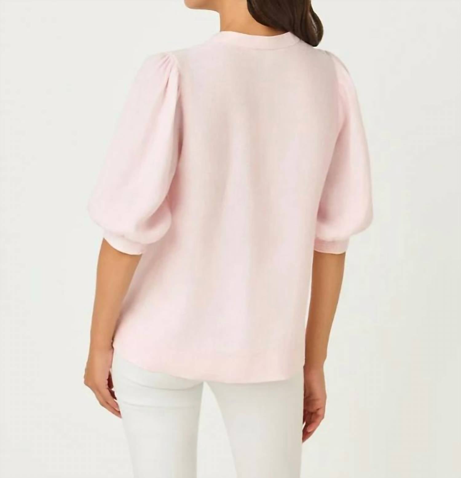 Lilly Pulitzer - MIALEIGH ELBOW SLEEVE LINEN TOP