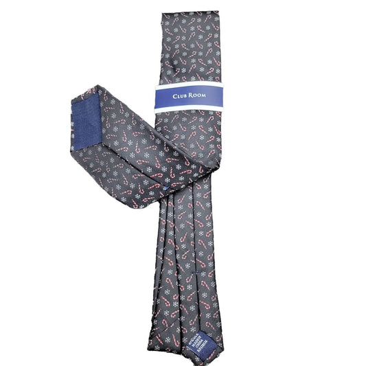 Club Room - Men's Snow Candy Cane Holidays Tie