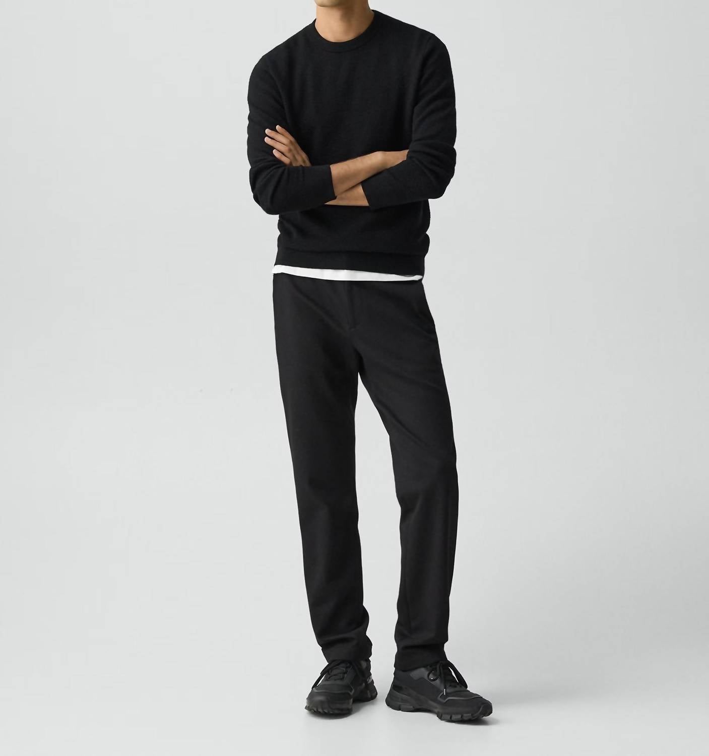 Theory Maden Crewneck Sweater in black - men's sweater - view 4