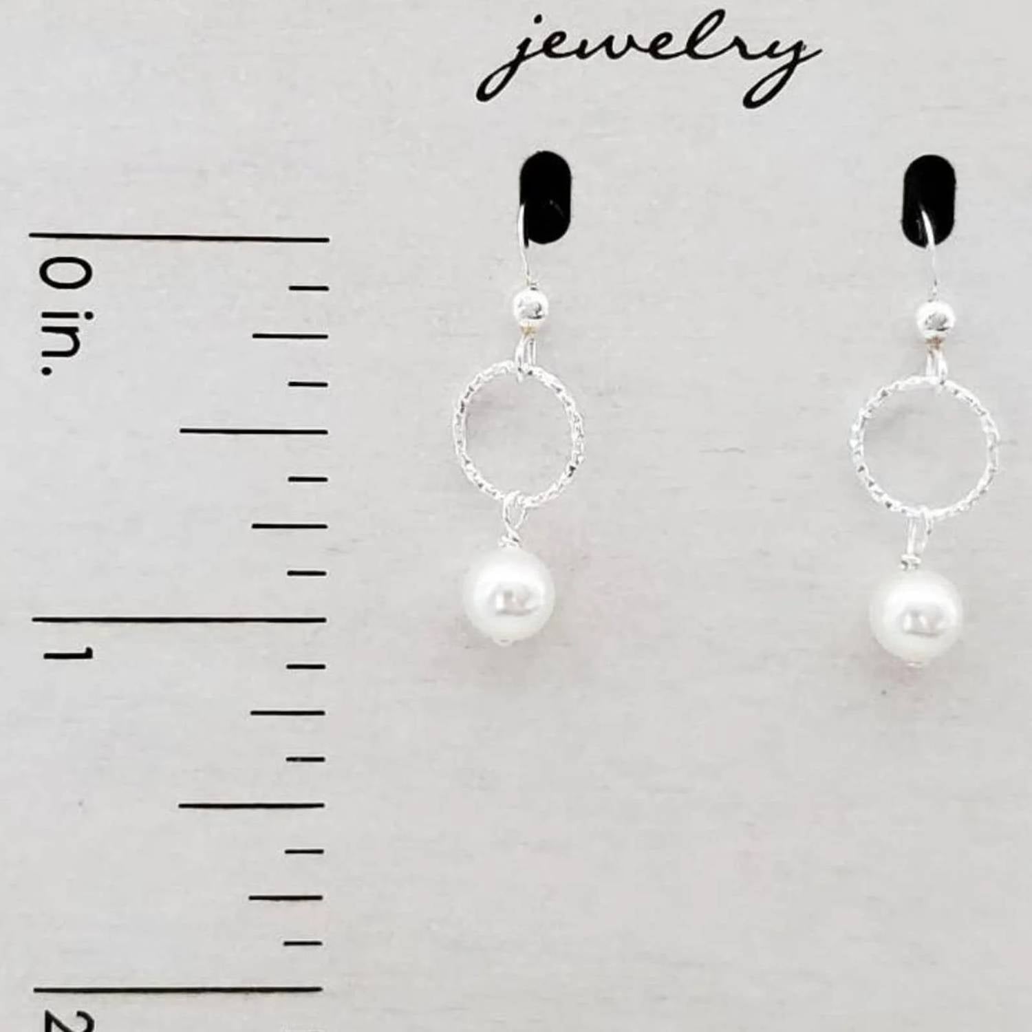 Sosie - Women's Peach Swarovski Crystal Pearl Drop Earrings