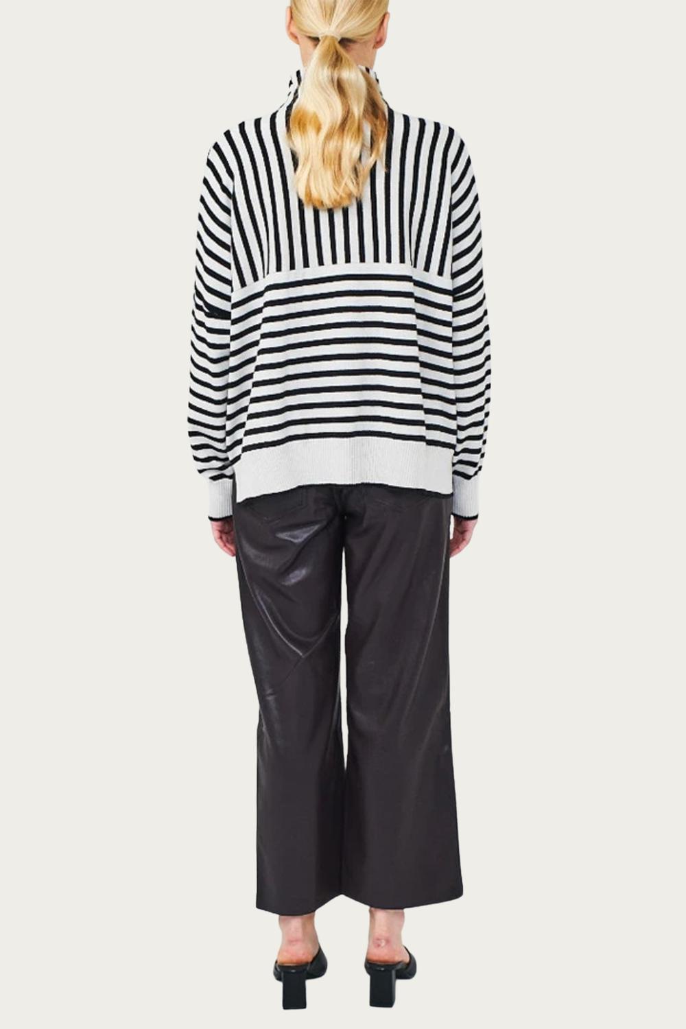 SAGE FUNNEL NECK SWEATER