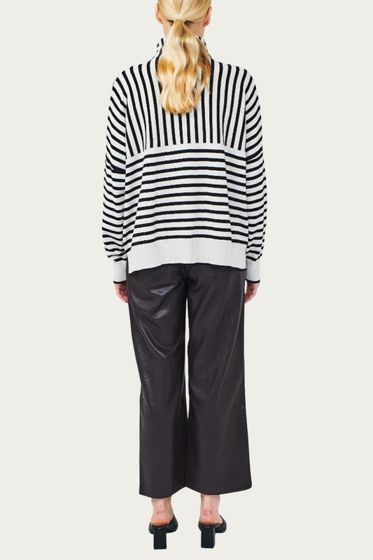 SAGE FUNNEL NECK SWEATER