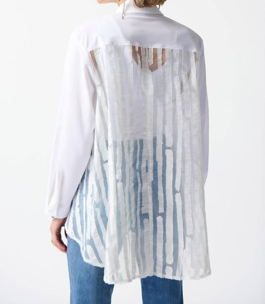 Joseph Ribkoff - Woven And Jacquard Organza Blouse