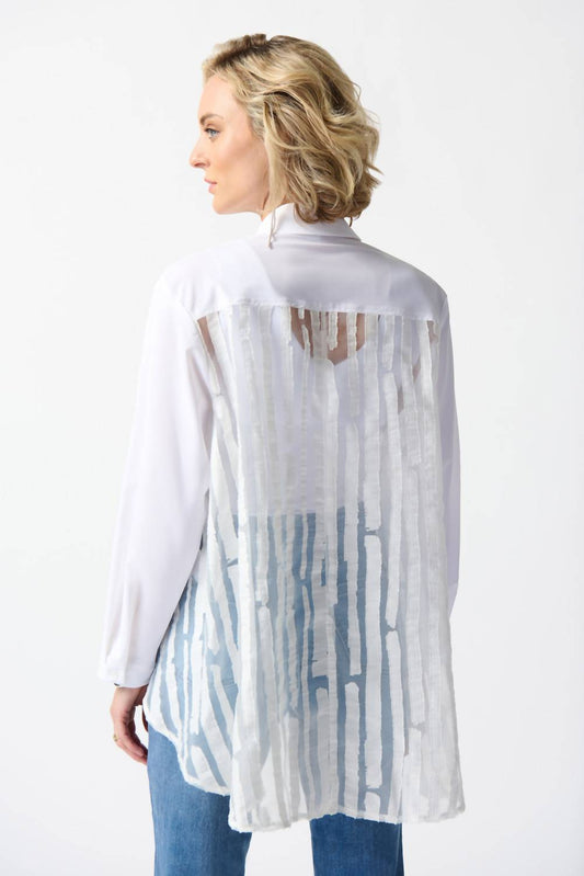 Joseph Ribkoff - Woven And Jacquard Organza Blouse