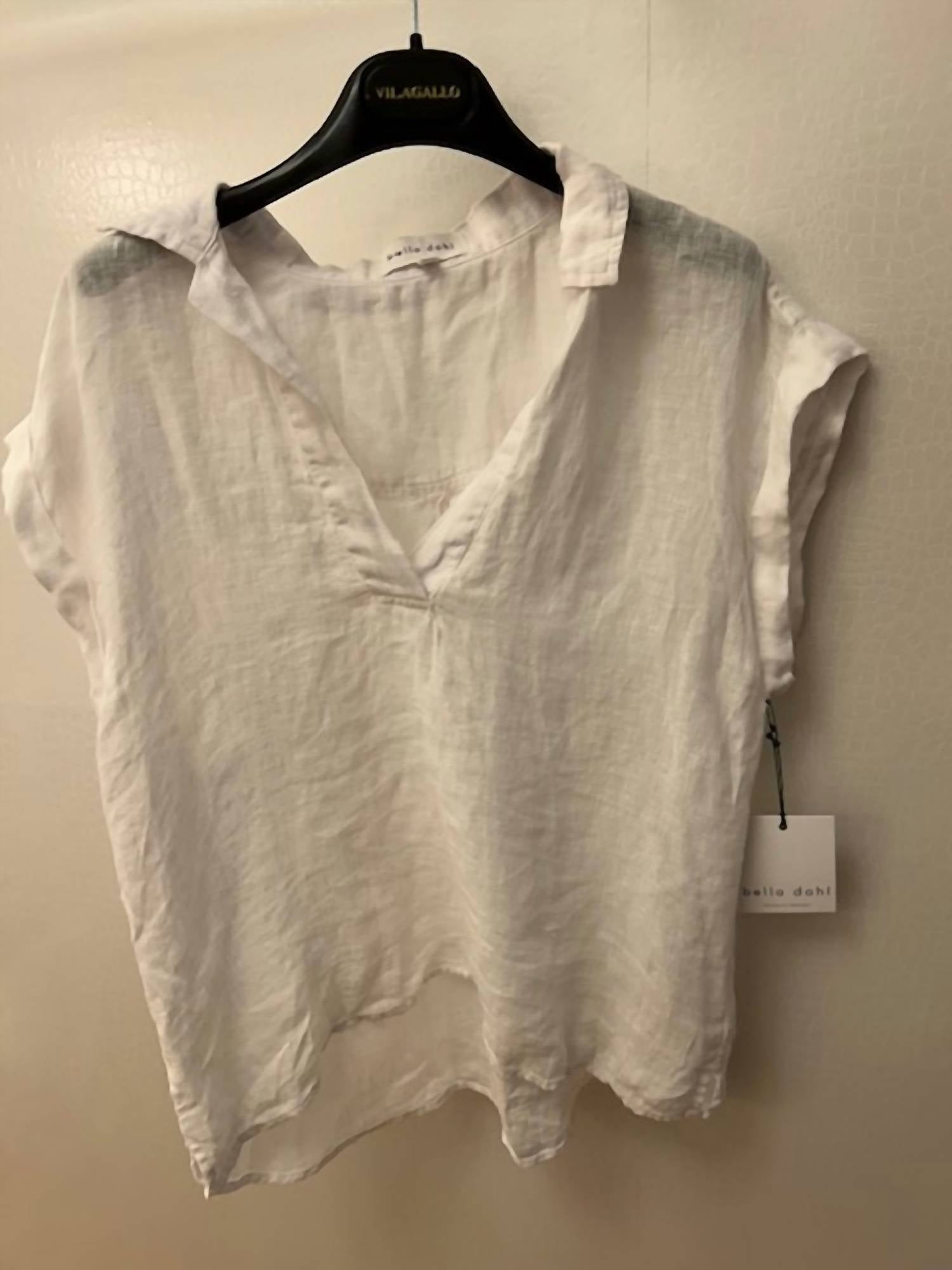 Bella Dahl - Women's Linen short sleeve pullover Top