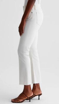 AG Jeans Farrah Boot Crop Jean in powder alchemy - women's jeans - detail view