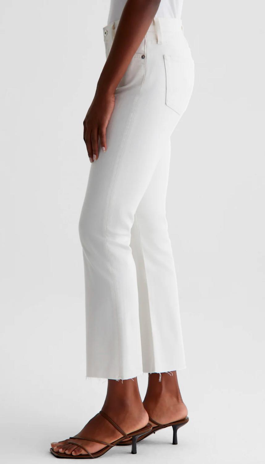 AG Jeans Farrah Boot Crop Jean in powder alchemy - women's jeans - detail view