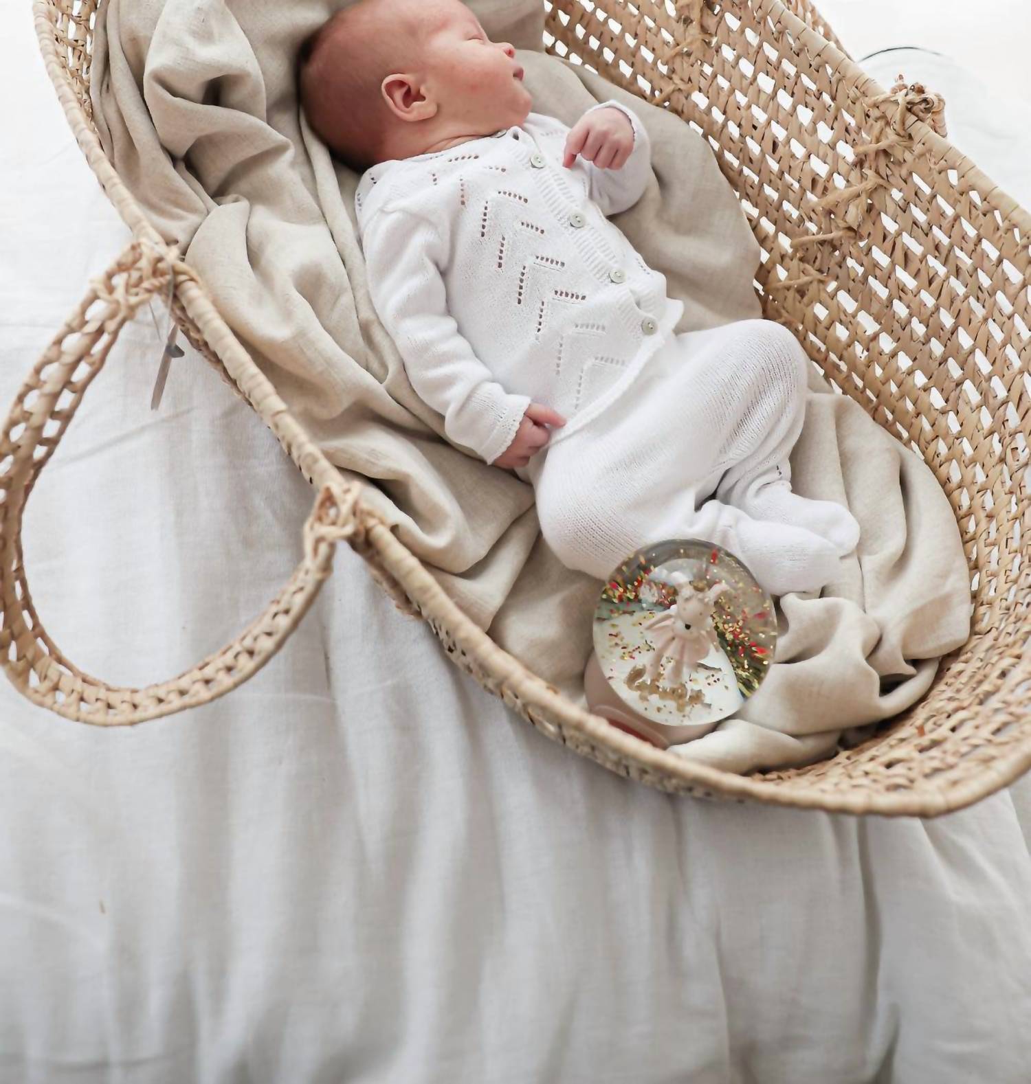 Mamitis Kid's Roma Knit Reversible Pants Set in white - item