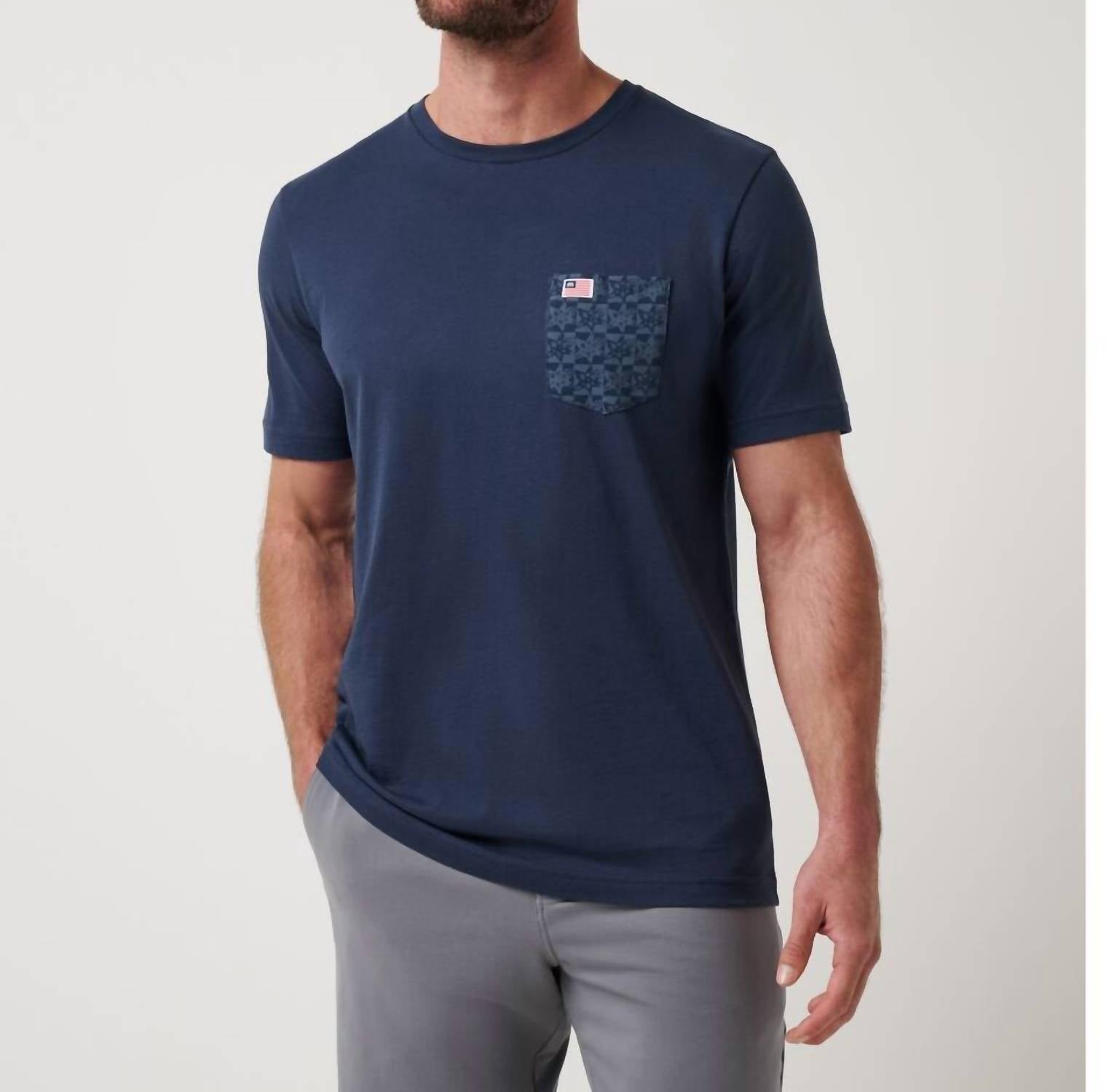 TravisMathew Good Ol Days Short Sleeve Tee in total eclipse - men's t-shirt