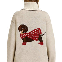 Flat White - Women's Flat Dachshund Cardigan