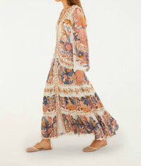 Farm Rio - Sea Garden Ruffled Midi Dress