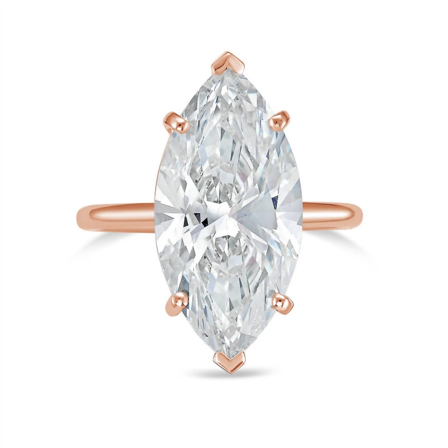 Diana M Jewels - 15.00 Ct Lab-grown Marquise-cut Diamond Solitaire Ring