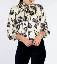 Elizabeth James The Label - Britt Bow Long Sleeve Blouse