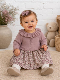 Minymo - Kid's Knit Dress With Floral