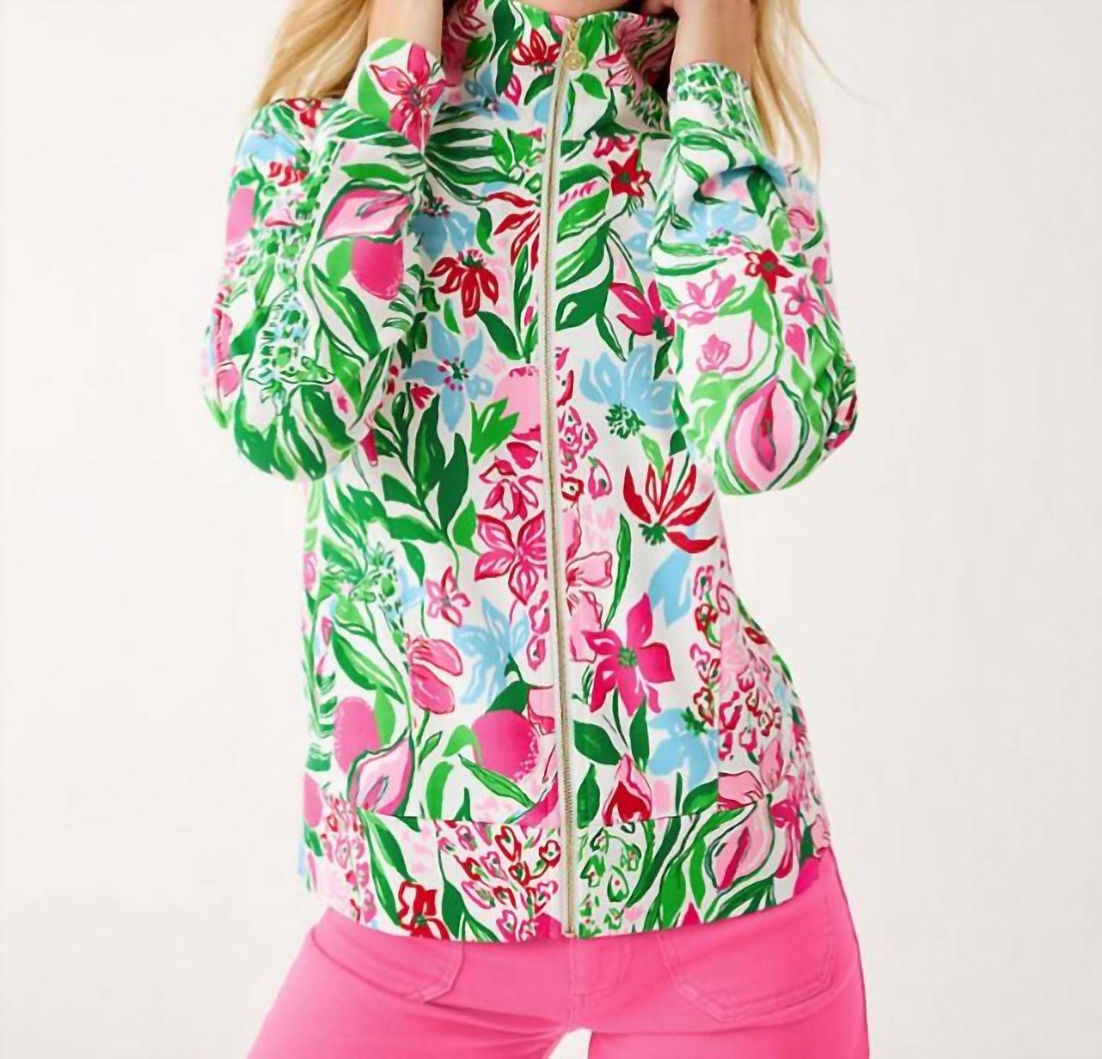 Lilly Pulitzer - Eleni Upf 50+ Zip-up Top