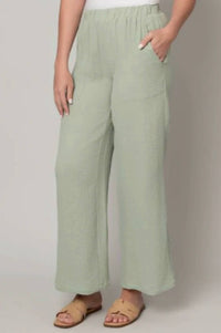 Eightyfive - Cotton Gauze Pull Wide Leg Pant