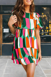 Kentce Fashion - Puff Sleeve Short Dress