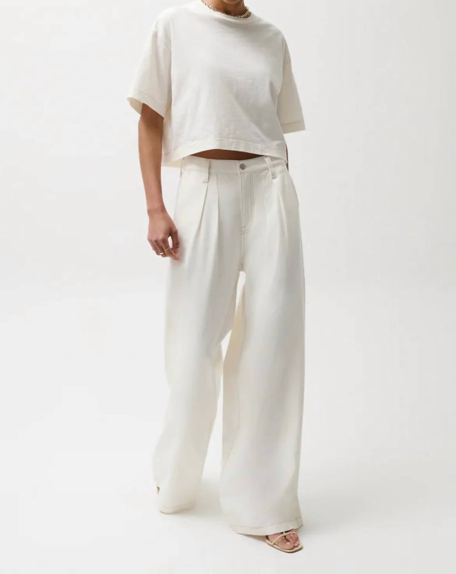 Pistola - Delphine Pleated Wide Leg Jeans