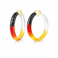 Gold & Honey - Women's Tie Dye Lucite Hoops