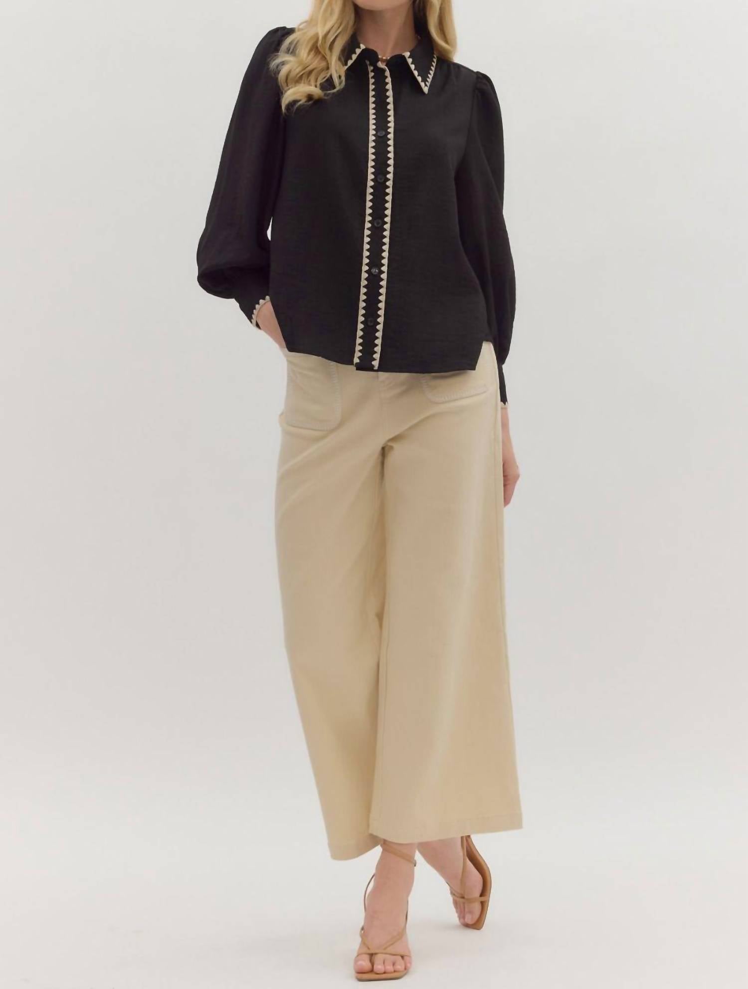 Entro - Long Sleeve Button Down Shirt
