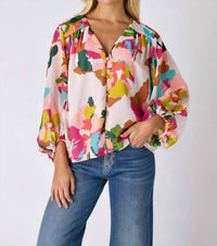 Crosby by Mollie Burch Nellie Blouse in botanic blush - women's blouse
