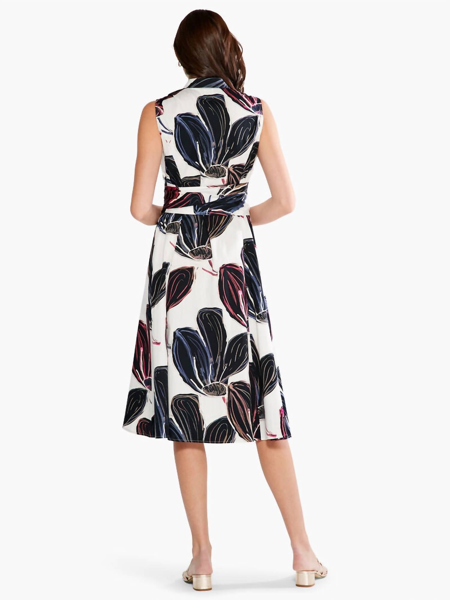 Nic + Zoe - Sydney Stamped Flowers Shirt Dress