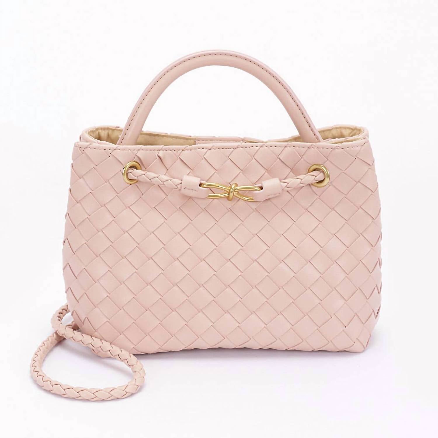 3Am By H&D Accessories - Women's Braided Faux Leather Top Handle Bag