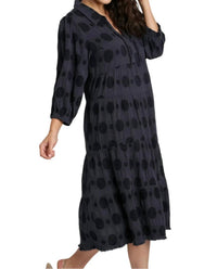Umgee - Swiss Dot Jacquard Midi Dress