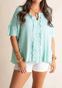Easel - Ribbed Short Sleeve Tee