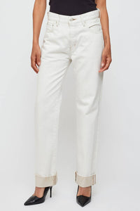 Moussy Bellport Straight Jean in white - women's jeans
