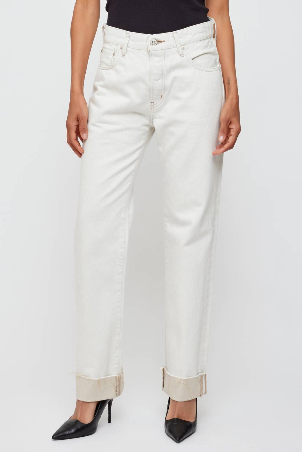 Moussy Bellport Straight Jean in white - women's jeans
