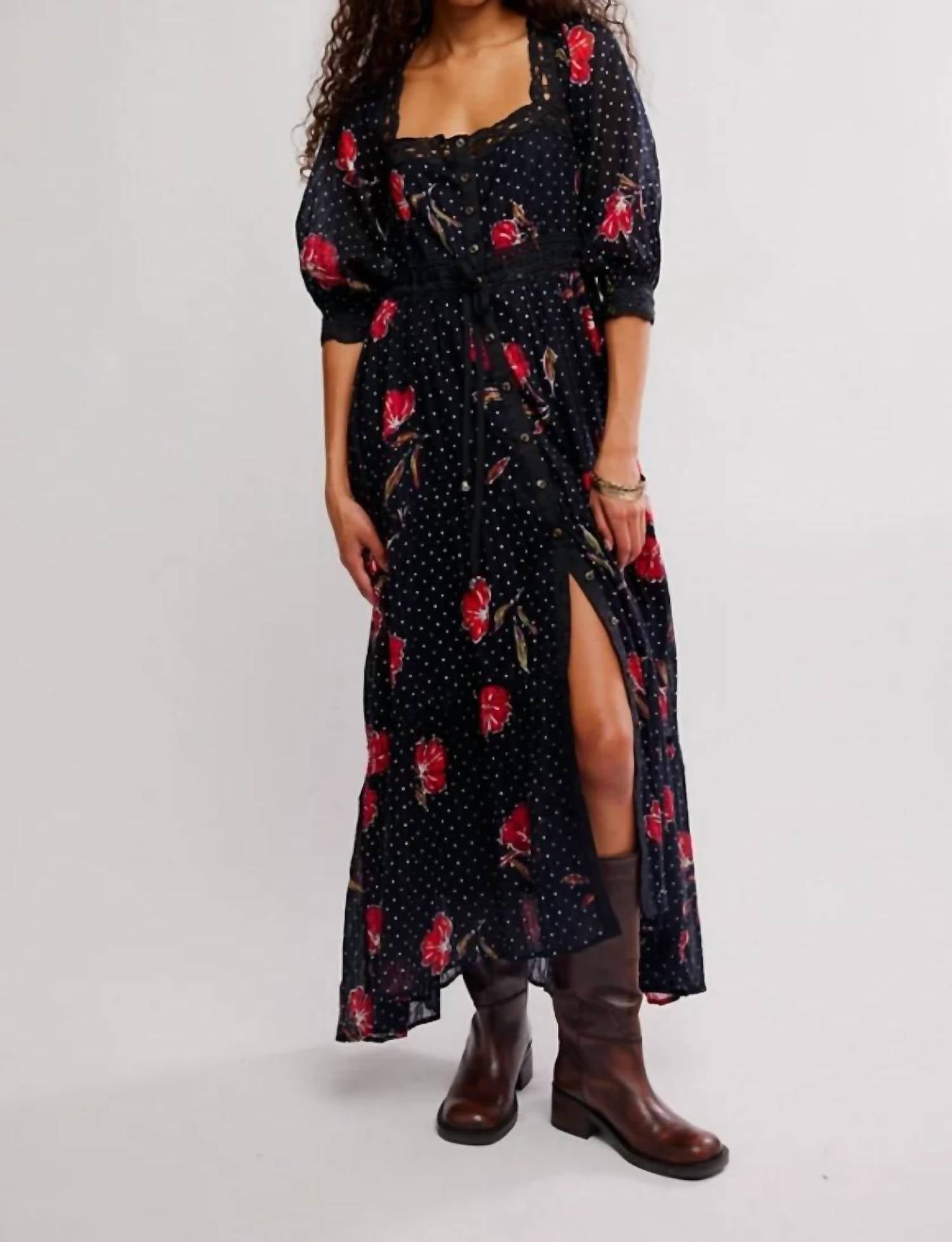 Free People - Morning Meadows Long Sleeve Maxi Dress