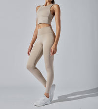 HEROINE SPORT High Support Vital Legging in taupe - women's pants - detail view