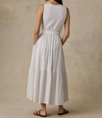 Faherty - Dune Cotton Gauze Wrap Dress