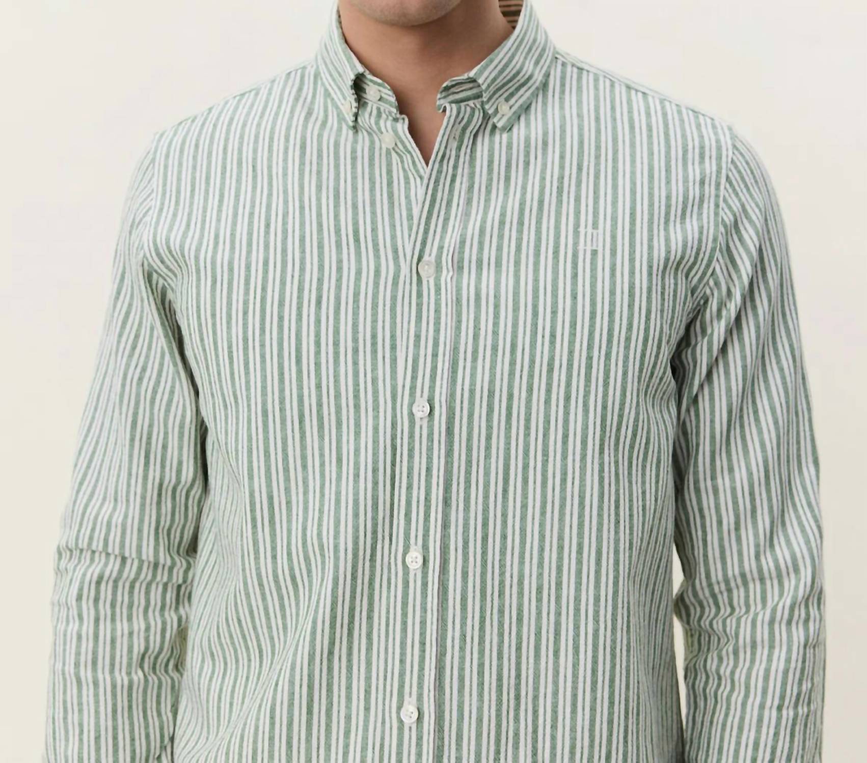 Les Deux - Stripe Cotton Linen Shirt