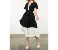 Thml - Tuxedo Twist Maxi Dress