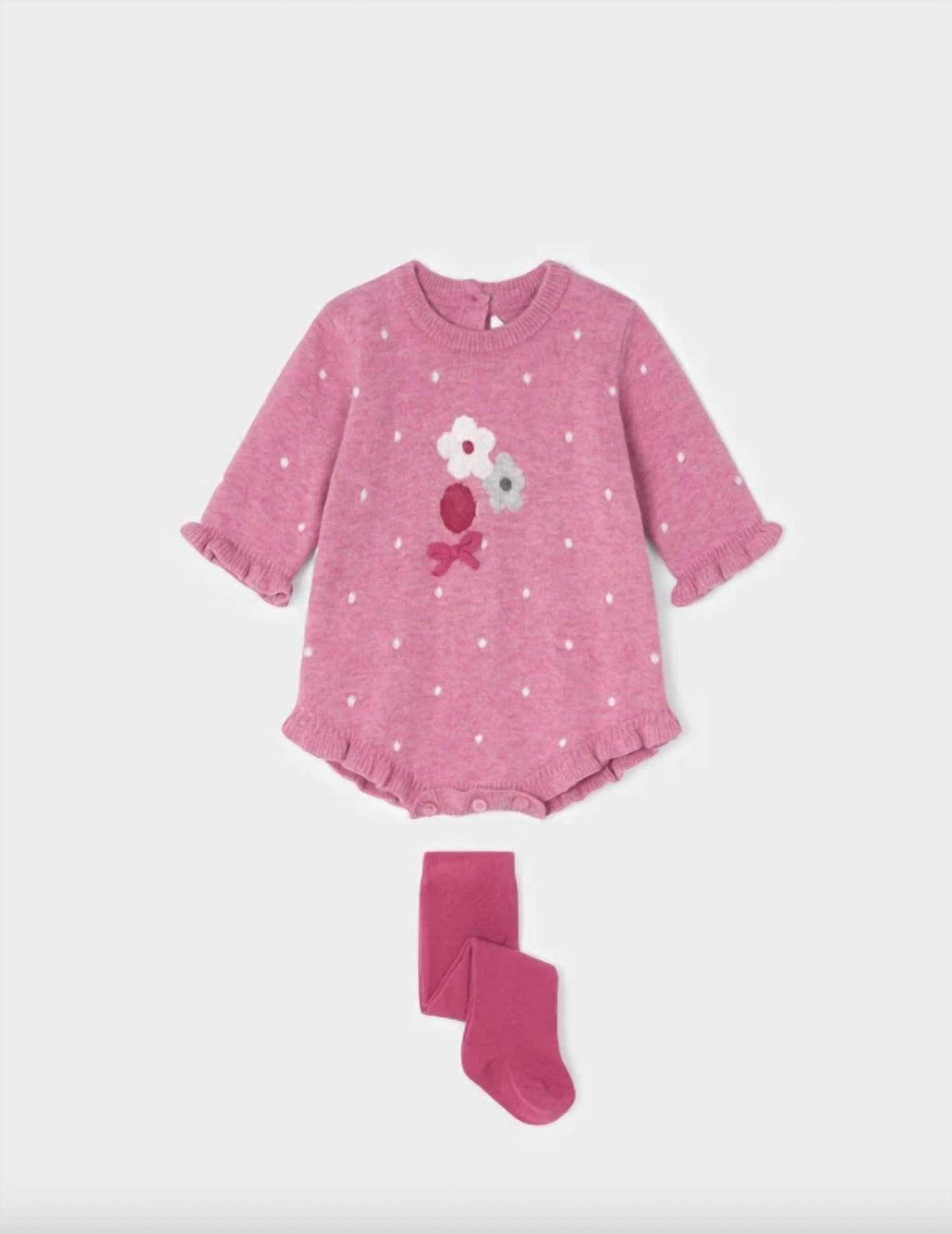 Mayoral - Girls Knitted Romper Set