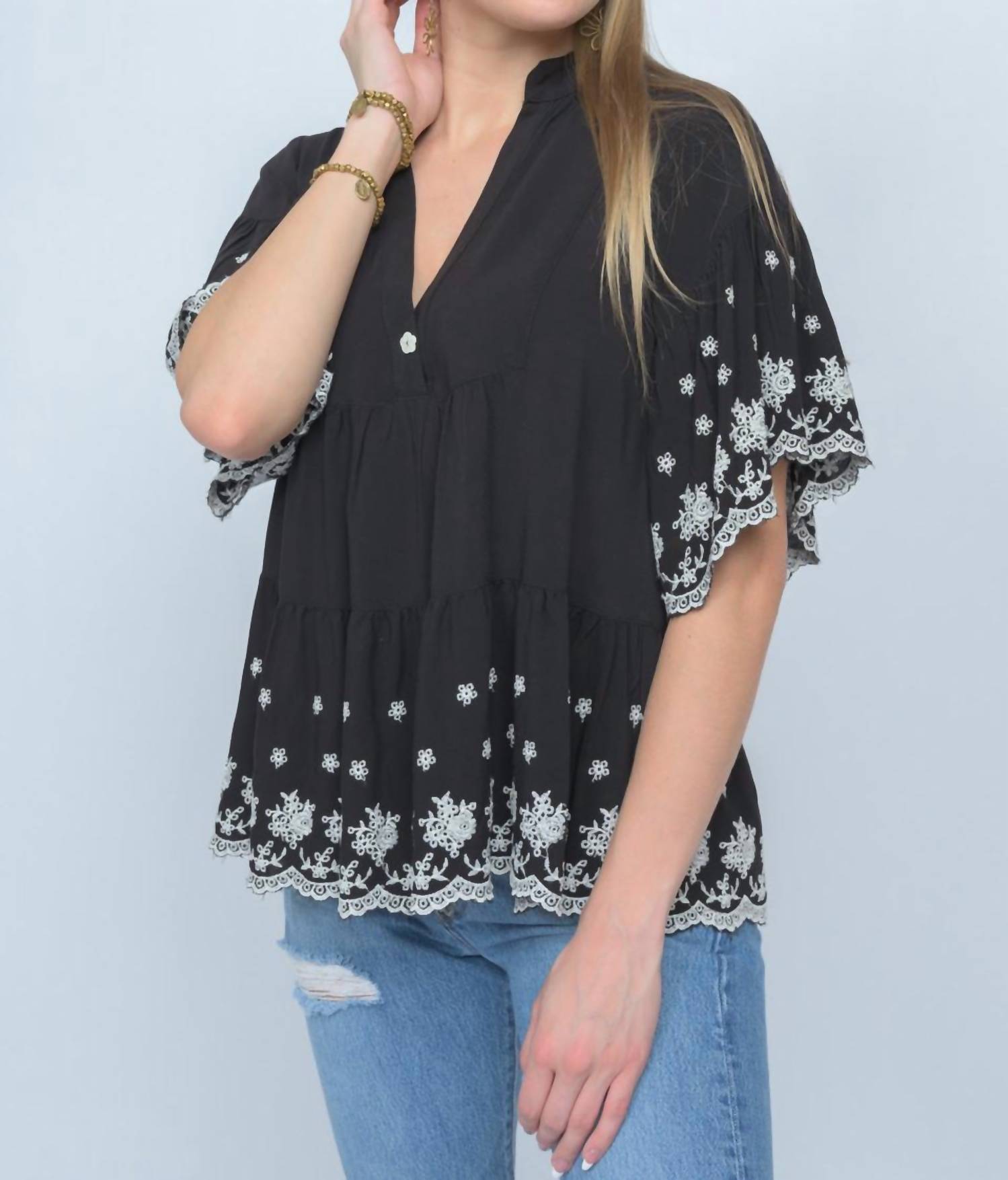 Ivy Jane - On The Border Embroidered Top